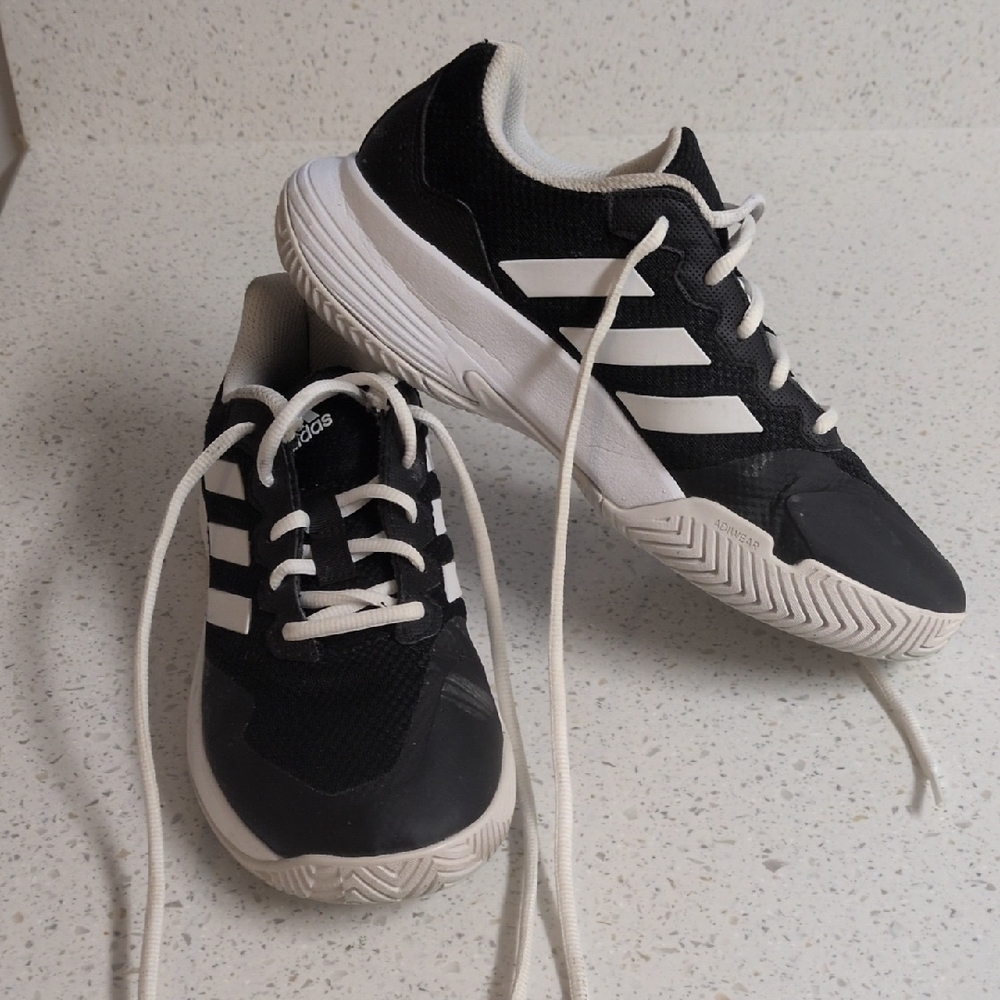 Adidas GameCourt2 Black and White Athletic Shoes